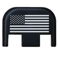 Custom Glock U.S. Flag Backplate Black