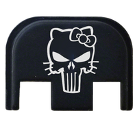 Custom Glock Hello Kitty Punisher Backplate Black