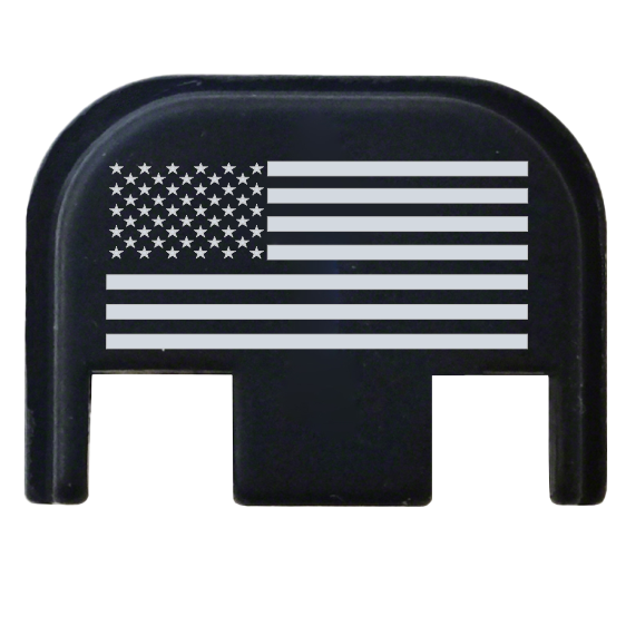 Custom Glock U.S. Flag Backplate Black