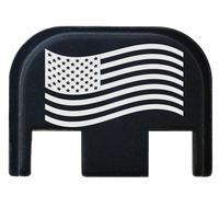 Custom Glock Wavy Flag Backplate Black